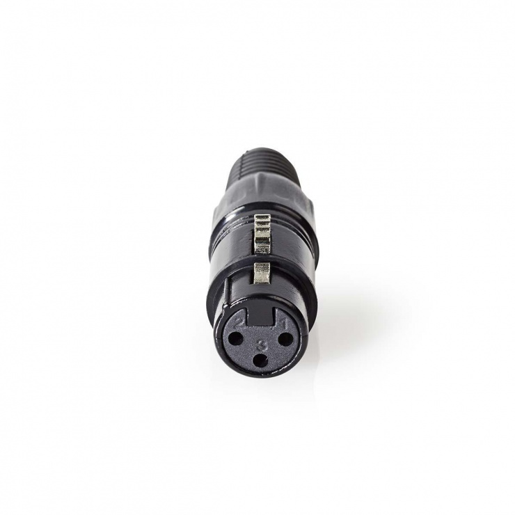 Conector XLR 3 pini Mama Nedis, Metalic