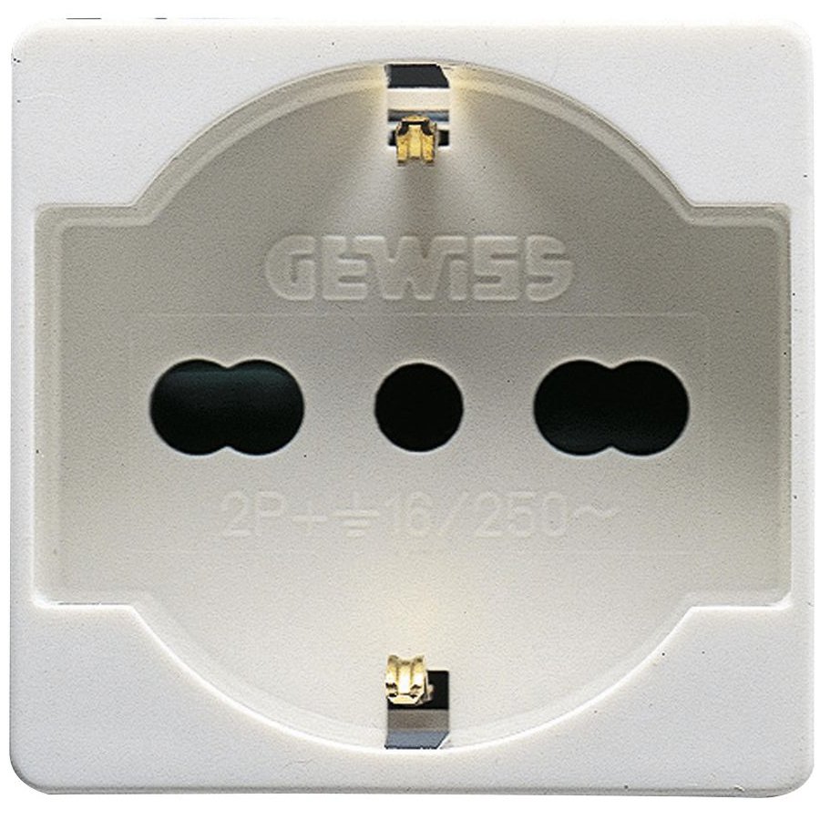Priză Gewiss 2 Module 16A, Albă