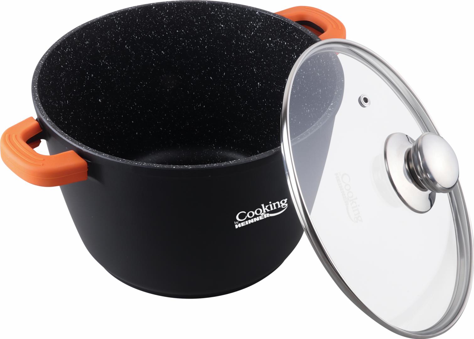 Oală Heinner Dark Line Aluminiu Turnat 6.3L - Capac Inclus