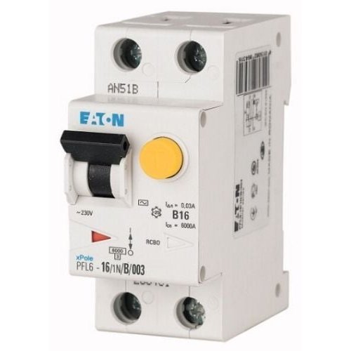 Siguranță RCBO Eaton 1P+N 25A 30mA | Protecție Completă