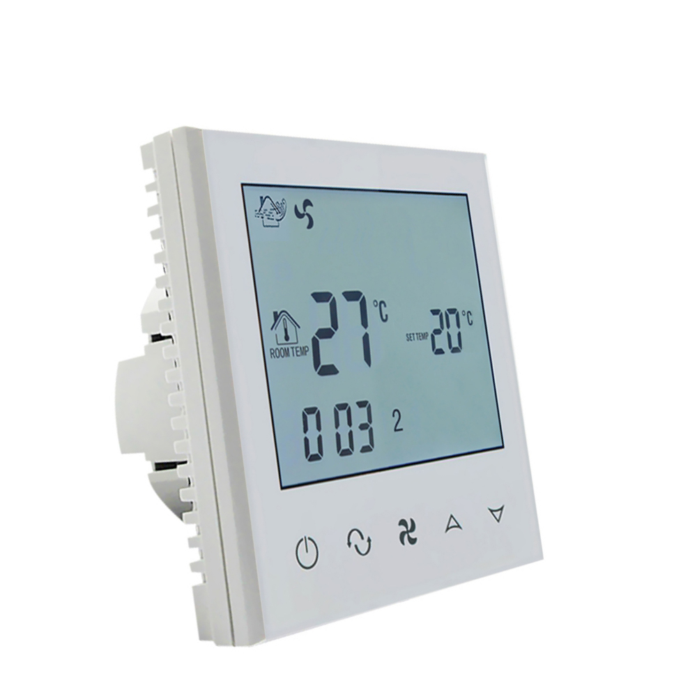 Termostat BeOk TDS21-AC2 HVAC, Control 3 Nivele, Alb - imagine 2