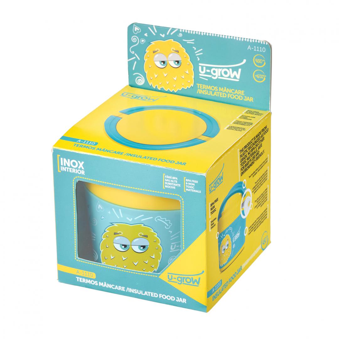 Recipient Termic Bebeluși U-Grow 450 ml - Păstrează Mâncarea Caldă - imagine 4