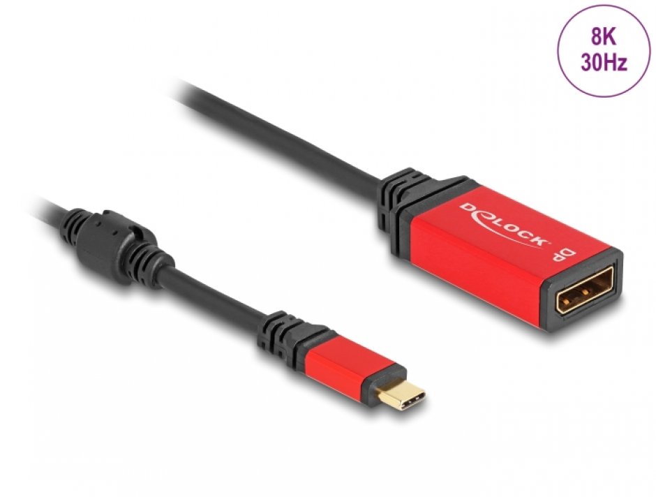 Adaptor USB-C la DP Delock 8K 4K144Hz HDR