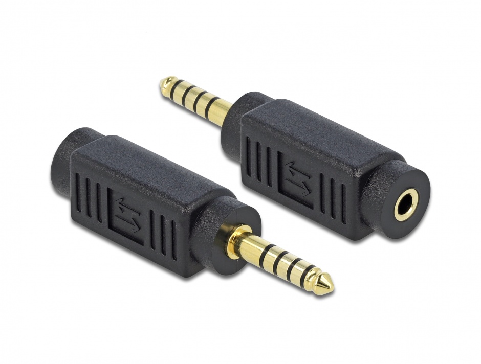 Adaptor Audio Delock 4.4mm la 3.5mm, Placat Aur