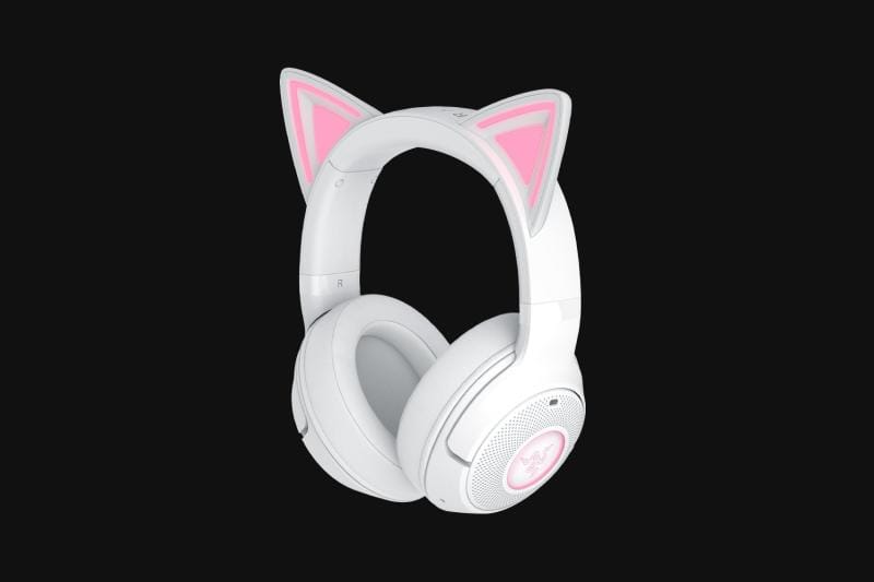 Căști Gaming Razer Kraken Kitty V2 BT Quartz Edition - imagine 2