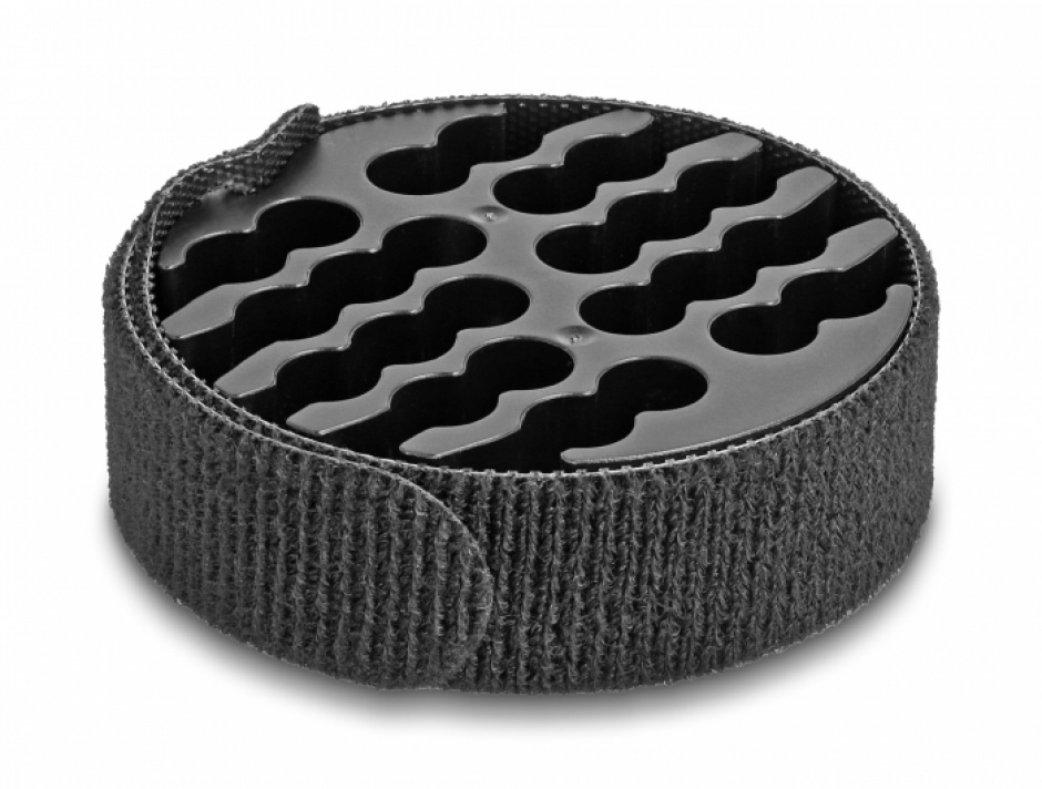 Organizator Cabluri 24 Buc. Delock 66057, Negru