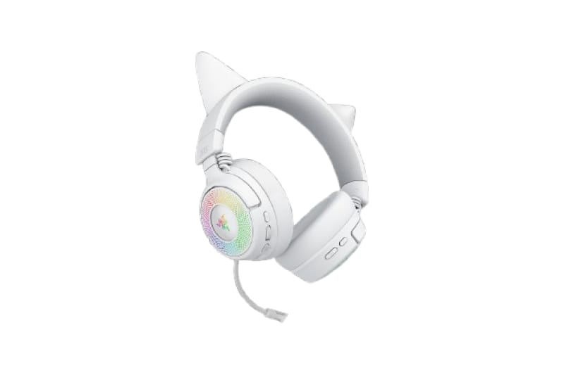 Casti Wireless Razer Kraken Kitty V3 Pro RGB Alb | THX Audio - imagine 2