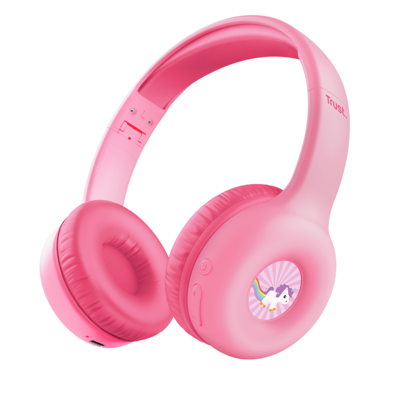 Căști Trust Nouna WS Kids Roz - Audio de Calitate pentru Copii