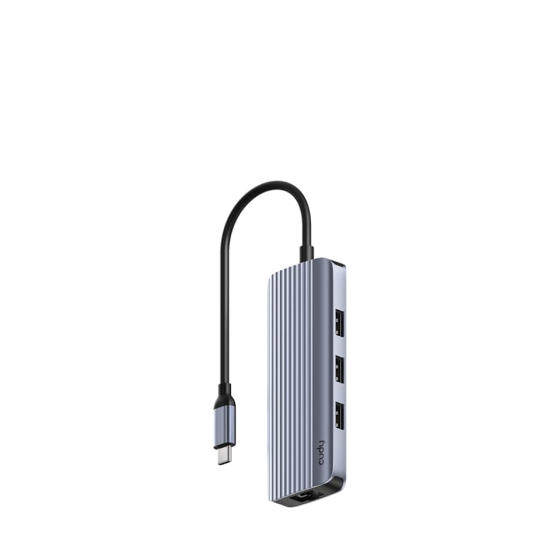 Hub USB-C 6-in-1 Cudy - HDMI 4K, Ethernet, 3x USB 3.0 - imagine 2