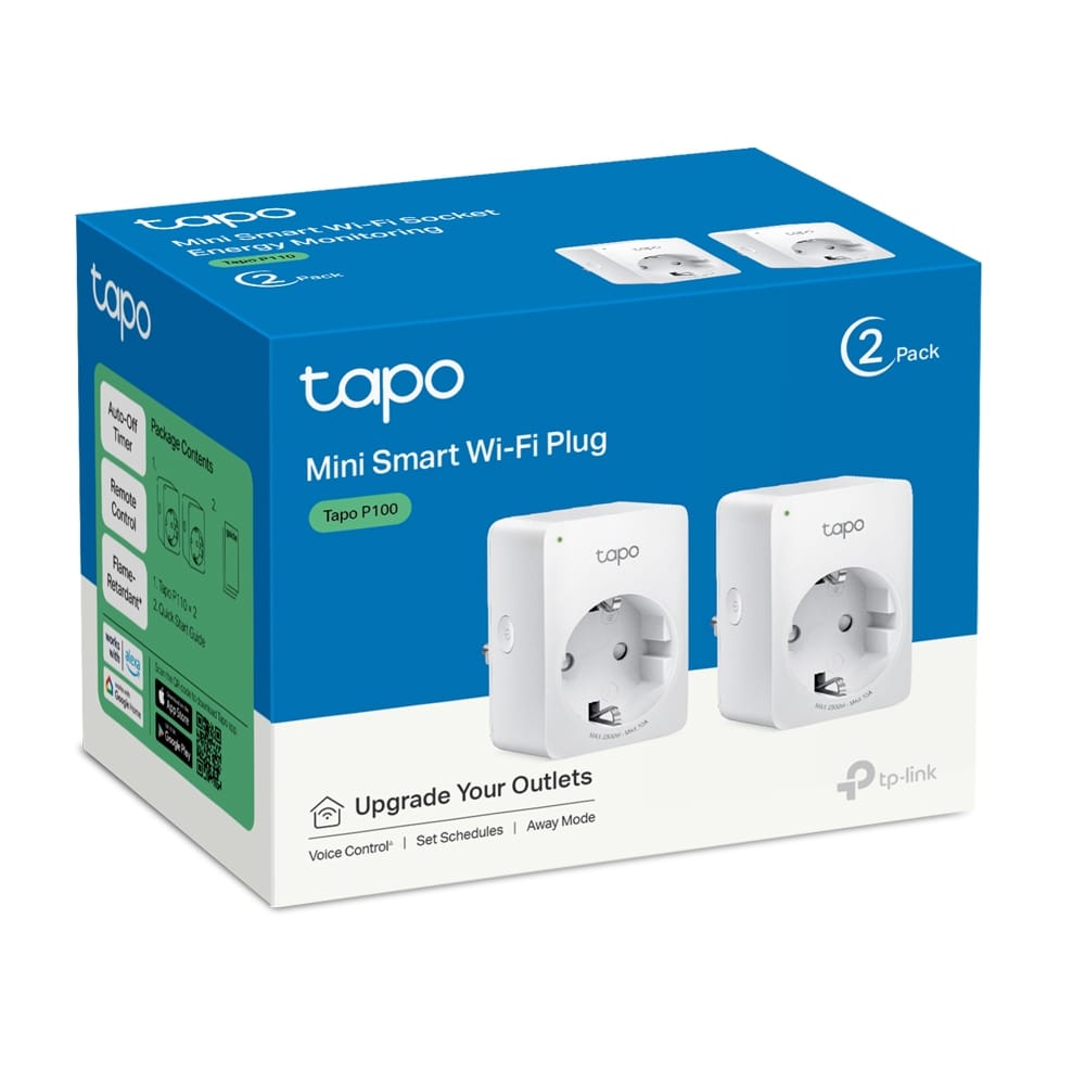 Priză Smart TP-LINK Tapo P100 2-pack - Control Wi-Fi și Vocal - imagine 12