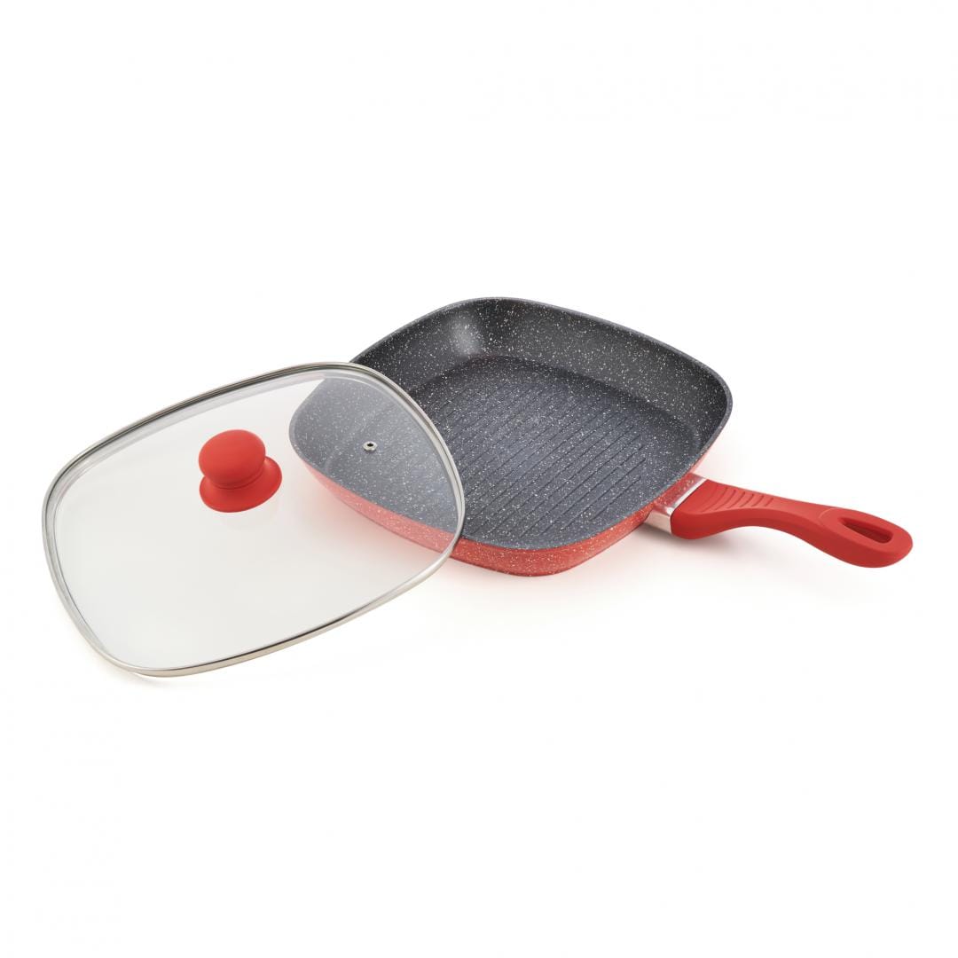 Tigaie Grill Heinner 28cm Orange Grays - Cu Capac Inclus - imagine 5