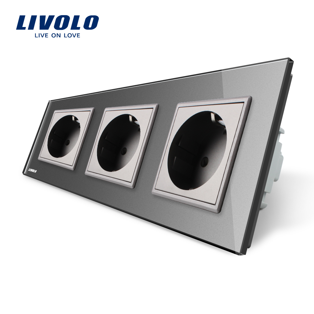 Priza Triplă Livolo cu Ramă Sticlă | Design Modern - imagine 15