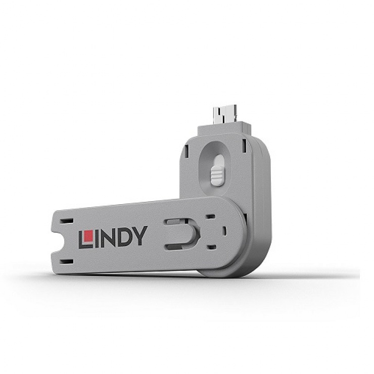 Cheie Blocare Port USB Lindy Alb