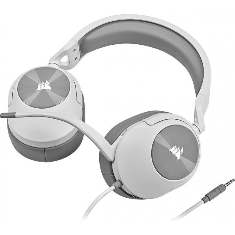 Căști Gaming CORSAIR HS55 Stereo Alb - Audio Imersiv 50mm - imagine 4