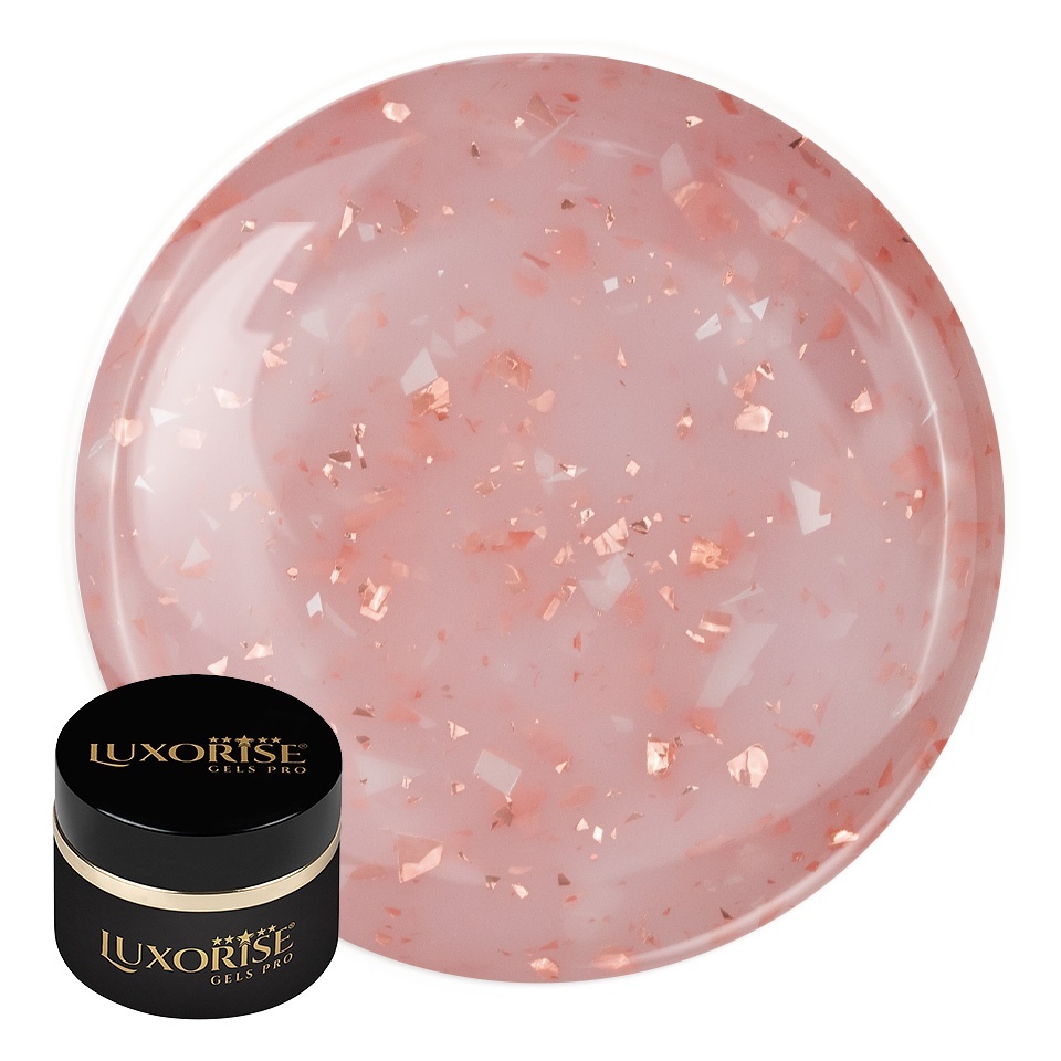 Gel UV Constructie RevoFlex Glitz Luxorise, Peach Dust