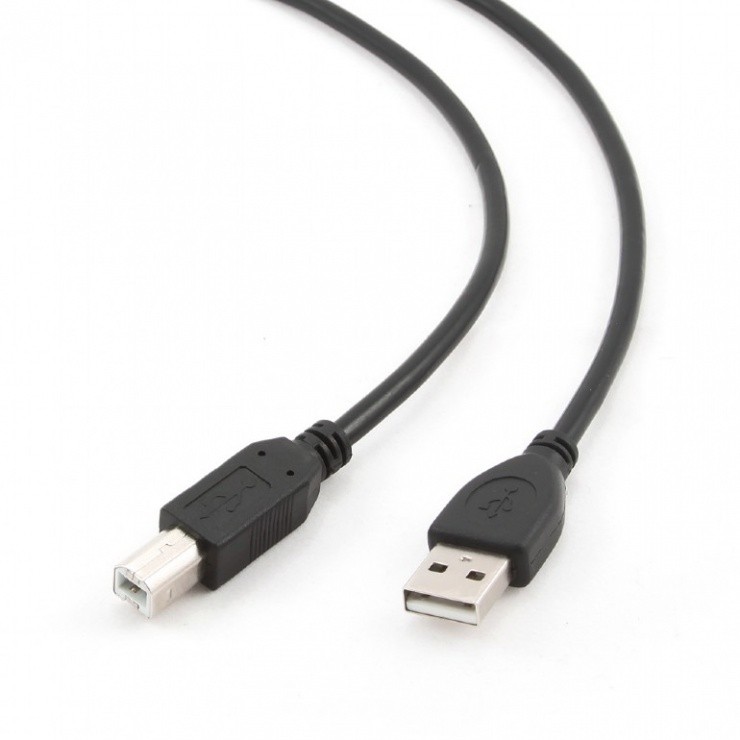 Cablu USB 2.0 Gembird 1m A-B Negru - Transfer Rapid 480Mbps