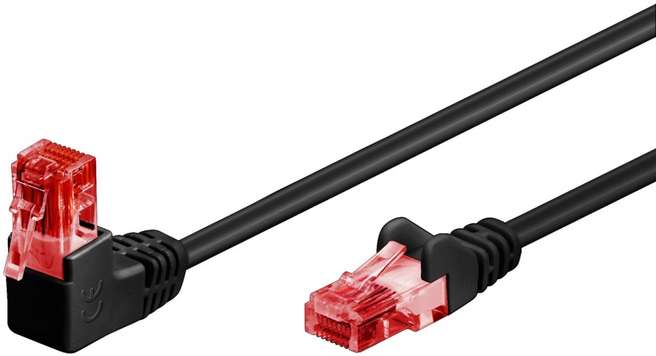Cablu Patch Cord CAT6 0.25m 90° Goobay