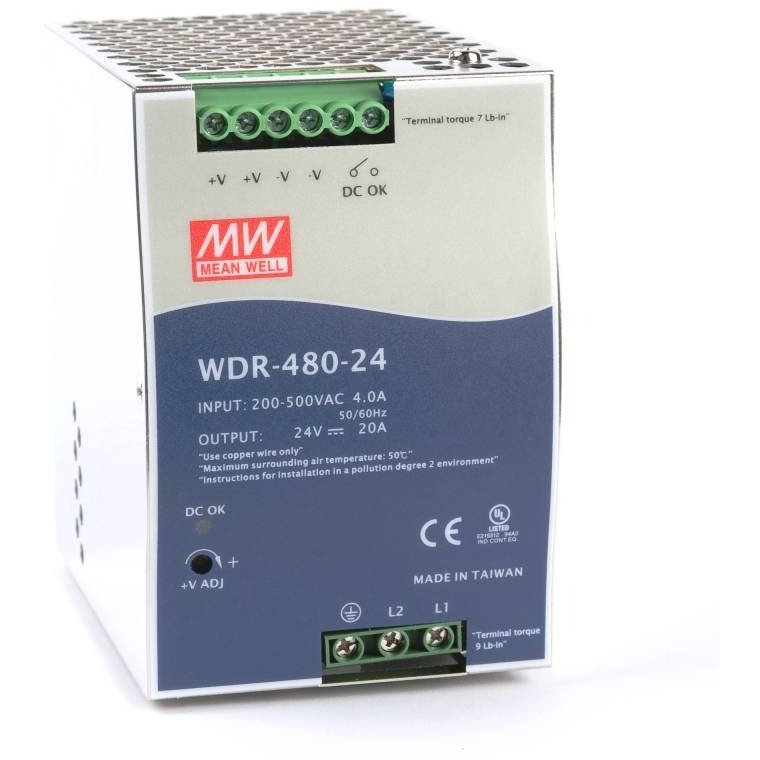 Sursă Mean Well WDR-480-24 24V 480W Industrială