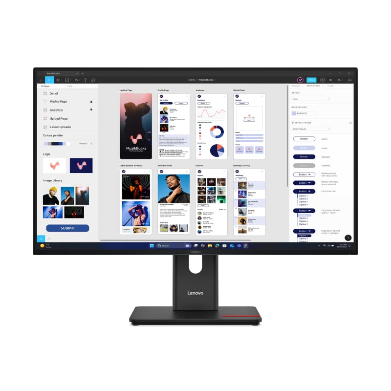 Monitor Lenovo ThinkVision T32UD-40 31.5" 4K Ultra HD Profesional - imagine 2
