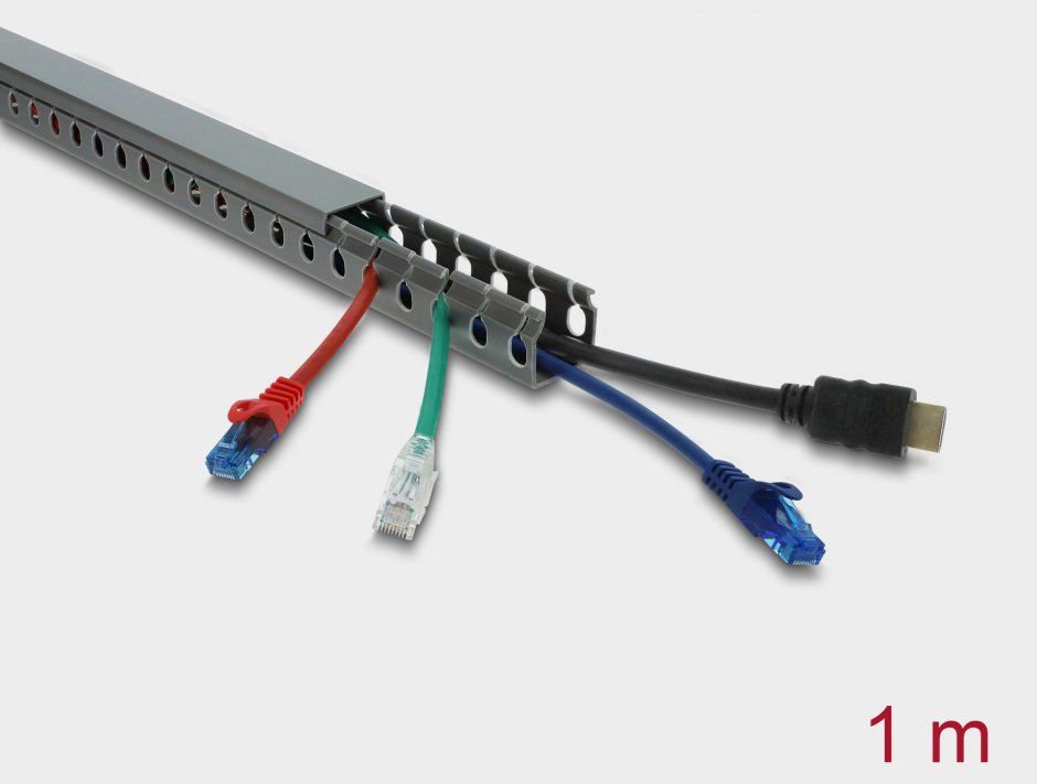 Canal cablu 30x30mm Gri Delock, 1m