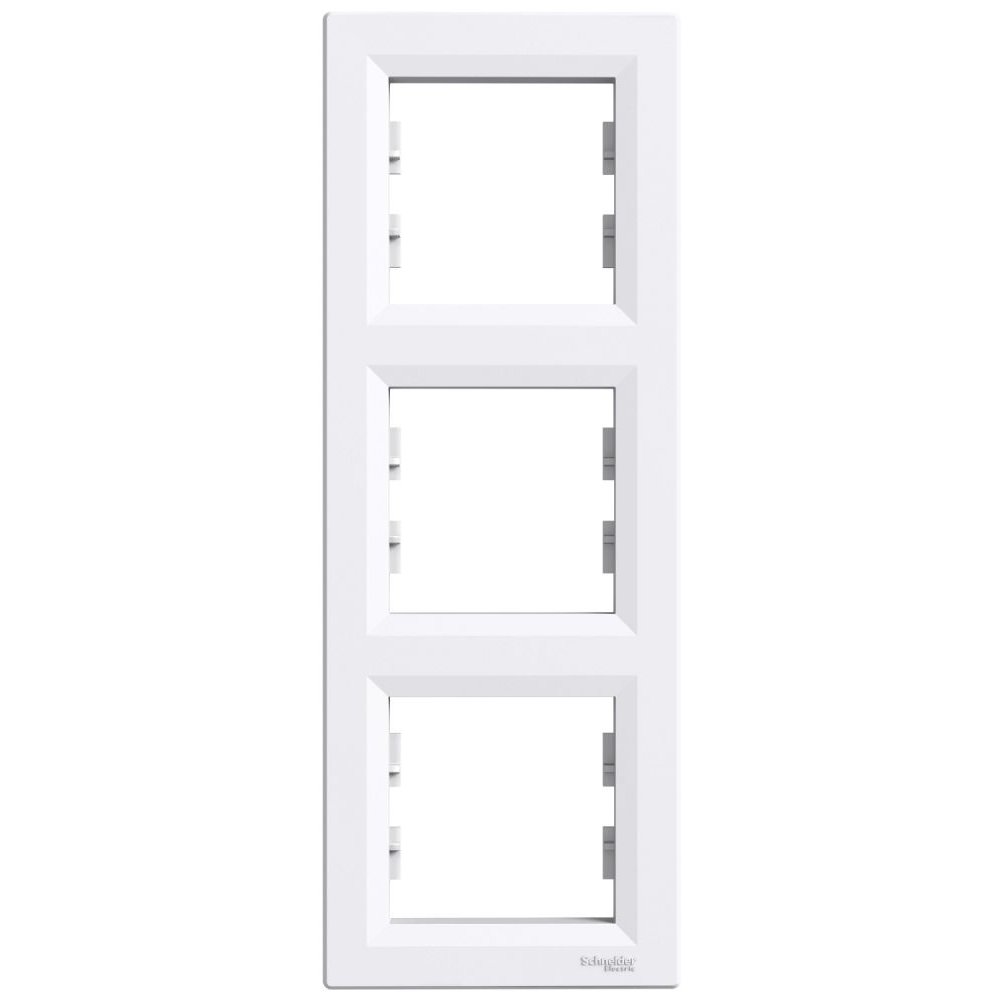 Rama Verticală 3 Posturi Schneider Asfora Alb