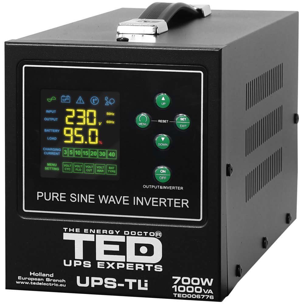 UPS Centrala Termica TED Electric 1000VA/700W Sinus Pura