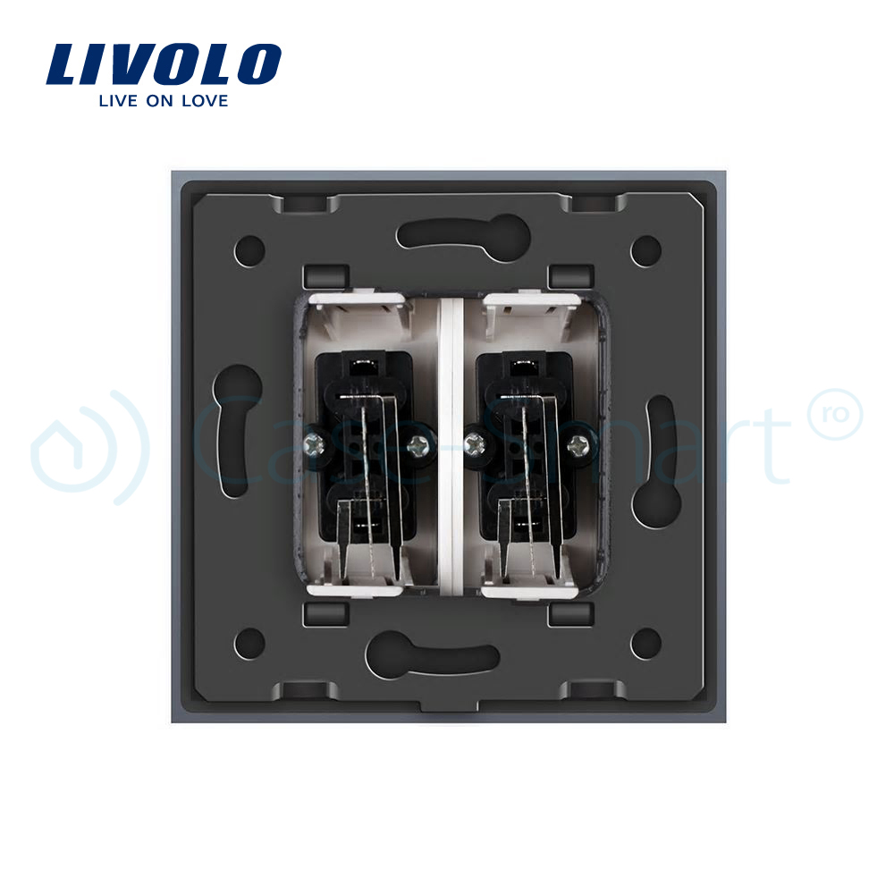 Priză Dublă Audio Livolo cu Ramă Sticlă - imagine 25