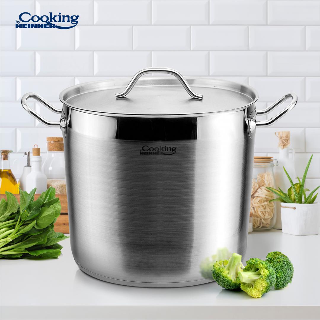 Oală Inox 9L cu Capac Maestro - Heinner Cooking, 24x20 cm - imagine 2