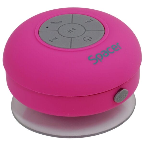 Boxa Portabila Spacer Ducky Bluetooth 3W Roz - Rezistenta la Apa - imagine 2