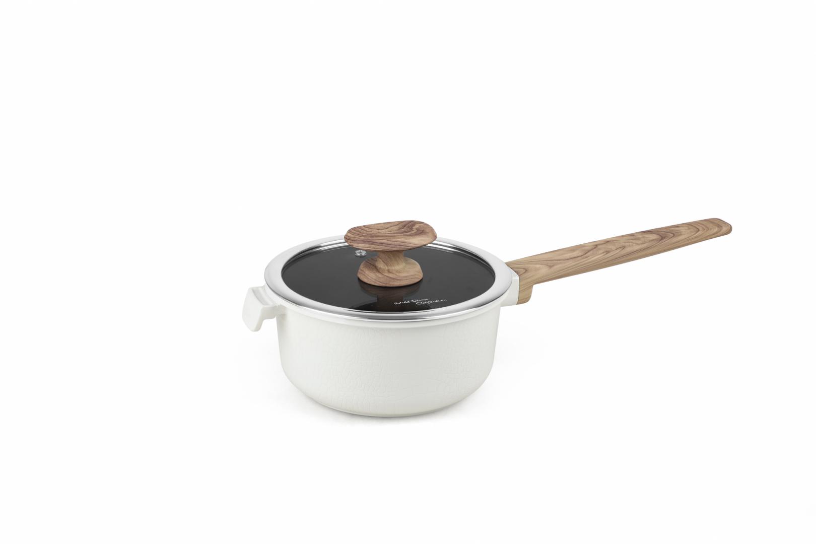 Caserolă Heinner Wild Stone 18x9 cm cu Capac - Aluminiu Premium - imagine 2