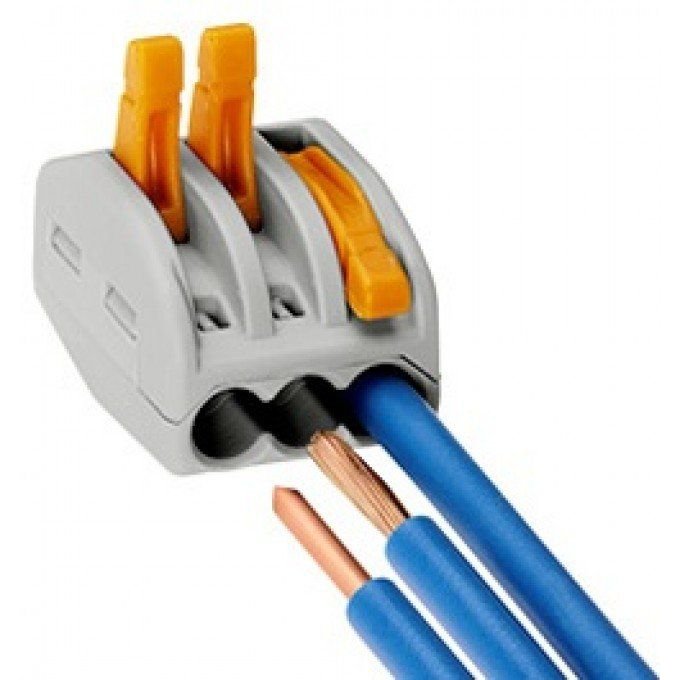 Set 10 Conectori Wago 222-413, 3 Poli