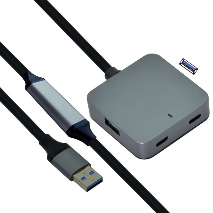 Hub USB 3.2 Value, 4 porturi, cablu 10m