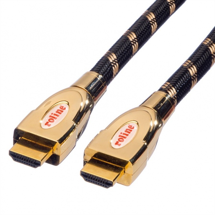 Cablu HDMI 4K Gold Roline 2m, Ultra HD