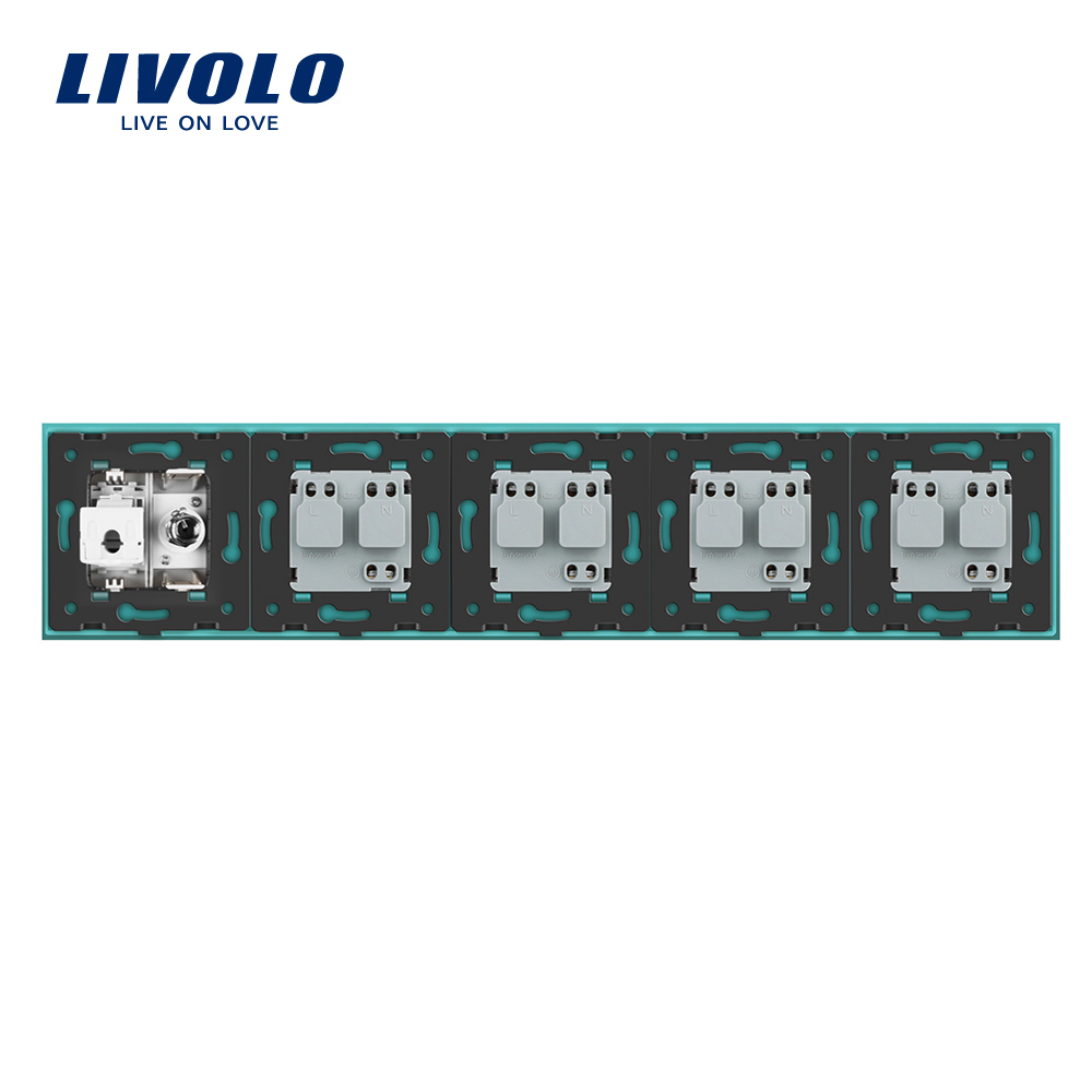 Priza Cvintupla TV Internet Livolo, Sticlă - imagine 10