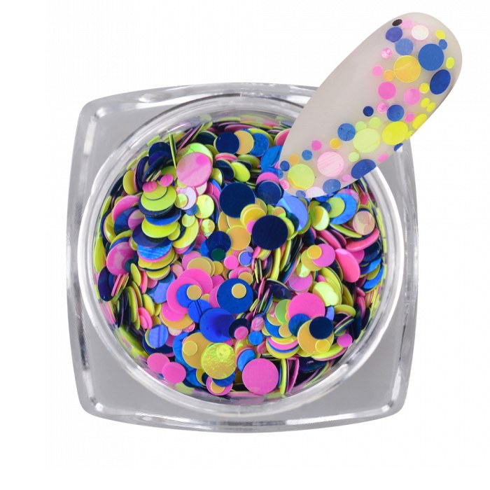 Polkadot Mix Glitter 2M - Decoratiuni Nail Art
