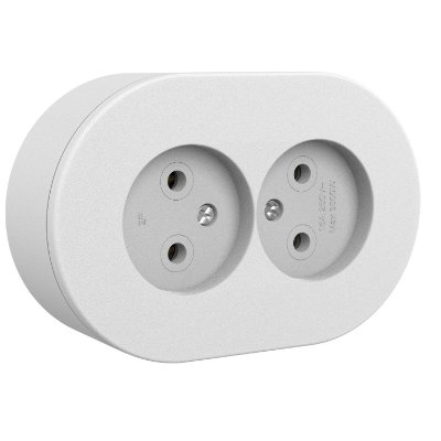 Priza Dubla Fara CP Ovivo OV00867 IP54, Montaj Aparent