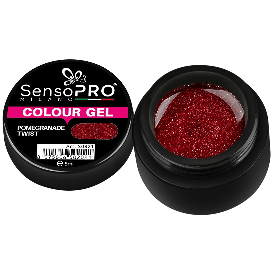 Gel UV SensoPRO Pomegranade Twist - Pigmenți Intensi