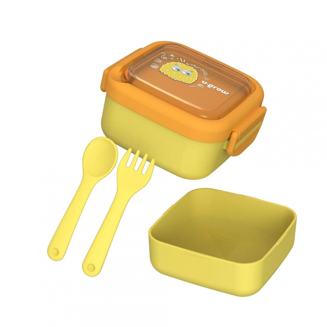 Caserola 2in1 U-GROW Galbena - Set Hranire cu Lingurita si Furculita - imagine 6