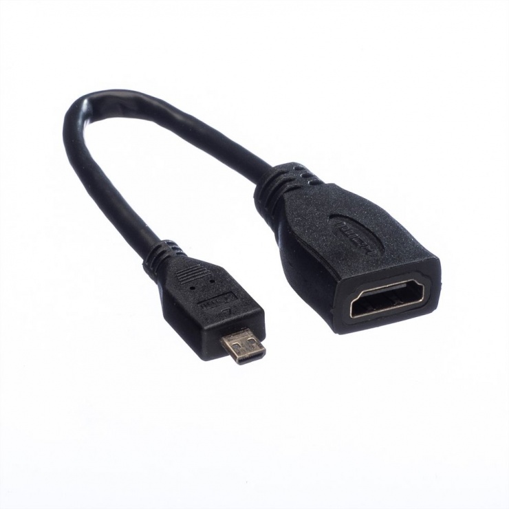 Adaptor HDMI la Micro HDMI Value 15cm, Negru