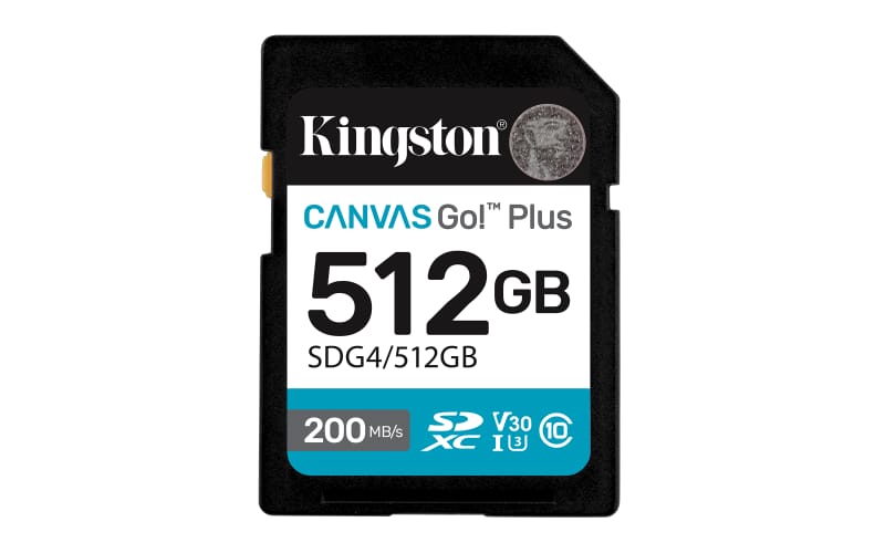 Card SD Kingston Canvas GO Plus 512GB, până la 200 MB/s