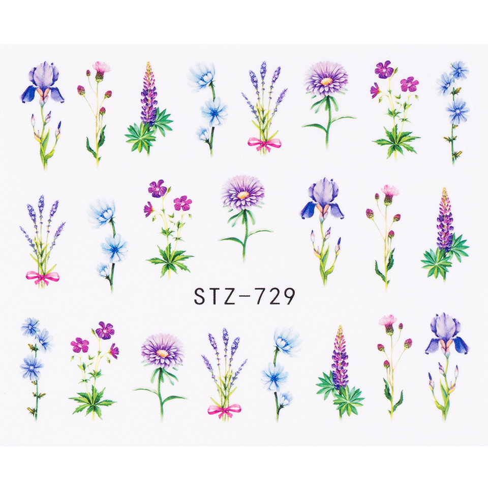 Tatuaj Unghii LUXORISE Flower Night STZ-729 | Nail Art Rapid