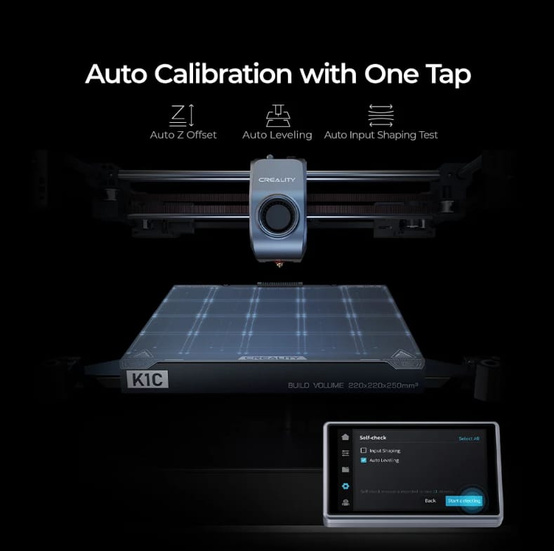 Imprimanta 3D Creality K1C Carbon - 600mm/s, Touchscreen 4.3" - imagine 3