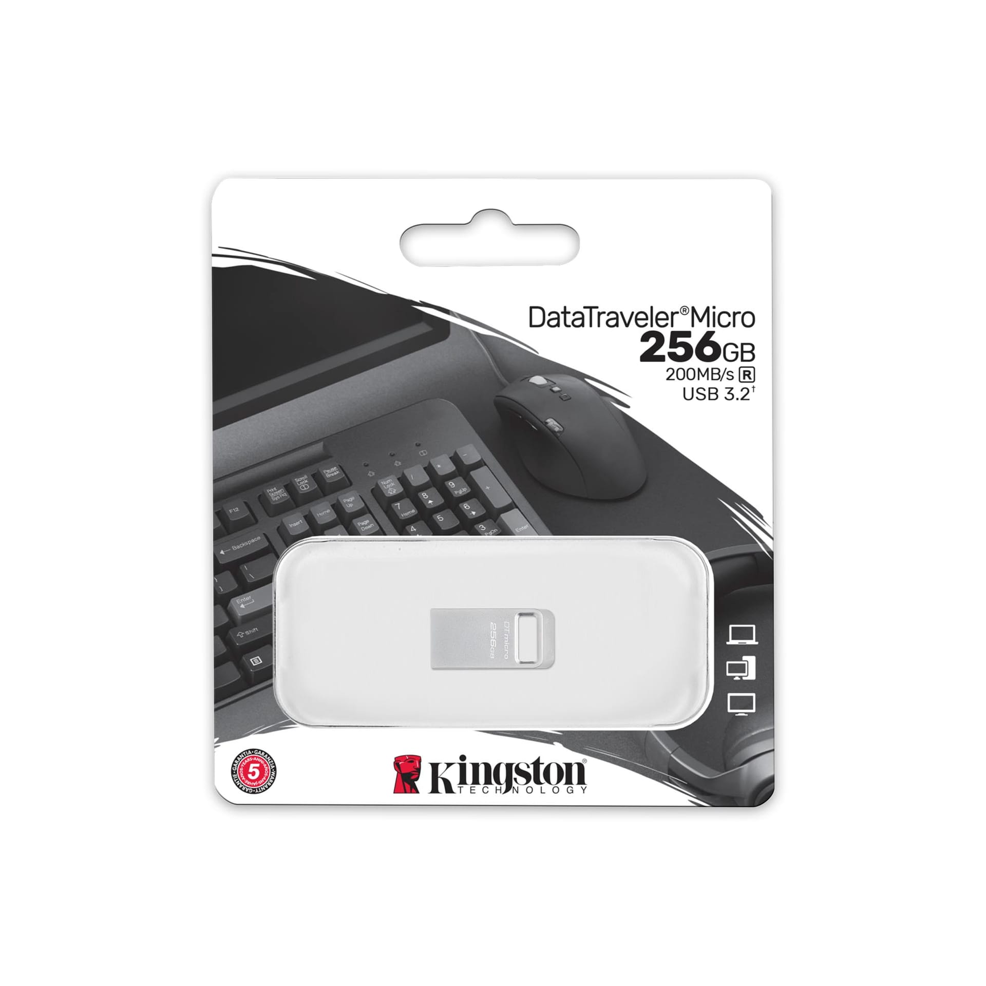 Stick USB 256GB Kingston DataTraveler Micro 200MB/s Metal - imagine 6