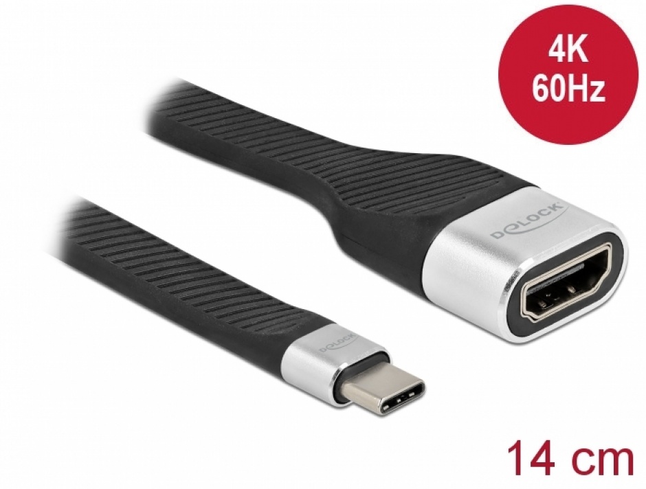 Adaptor Delock USB-C la HDMI 4K, 14cm