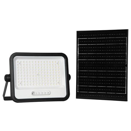 Reflector cu încărcare solară 300W 7IN1 negru V-TAC
