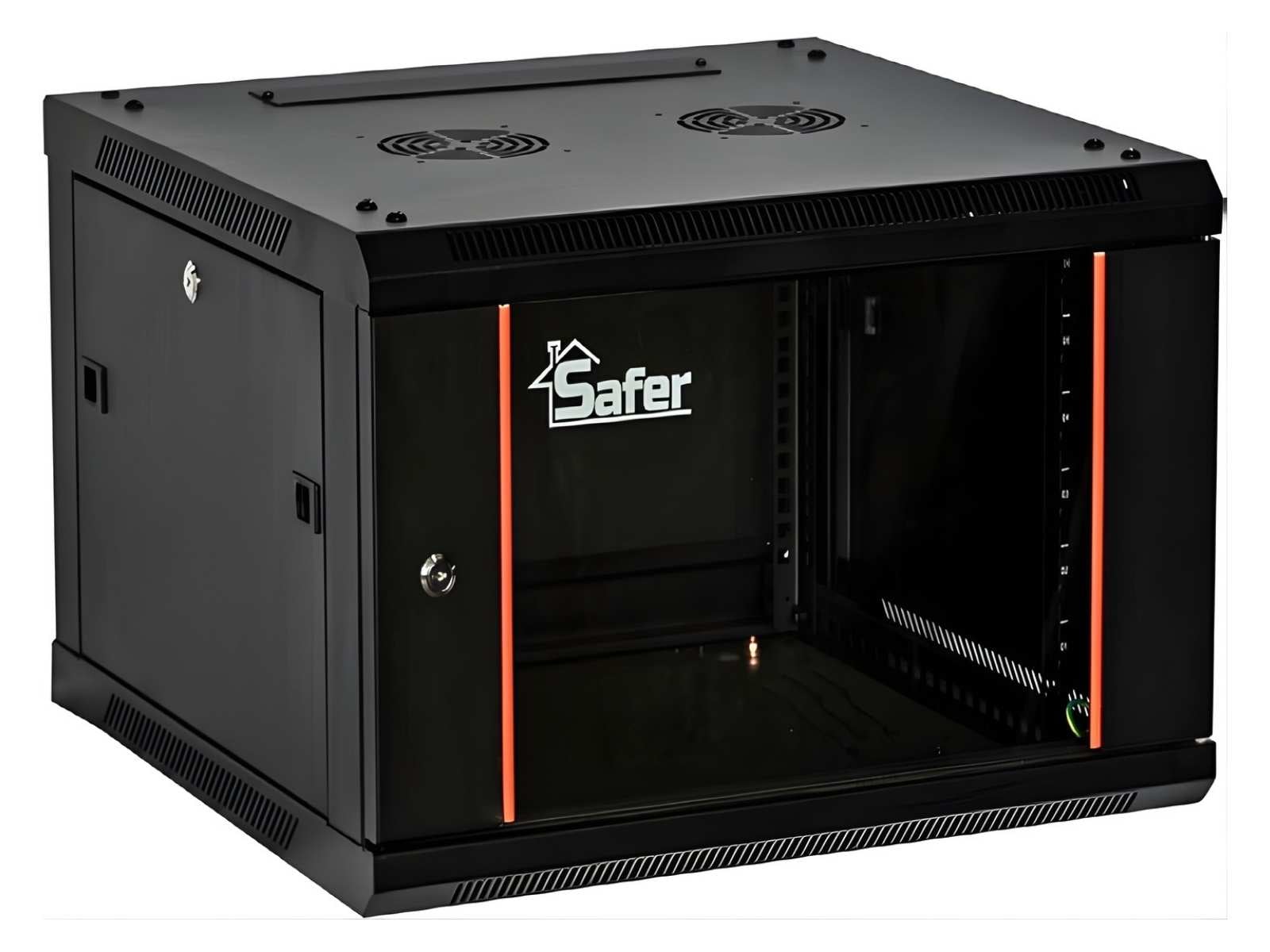 Rack 12U Perete Safer 600x450mm Sticlă Securizată