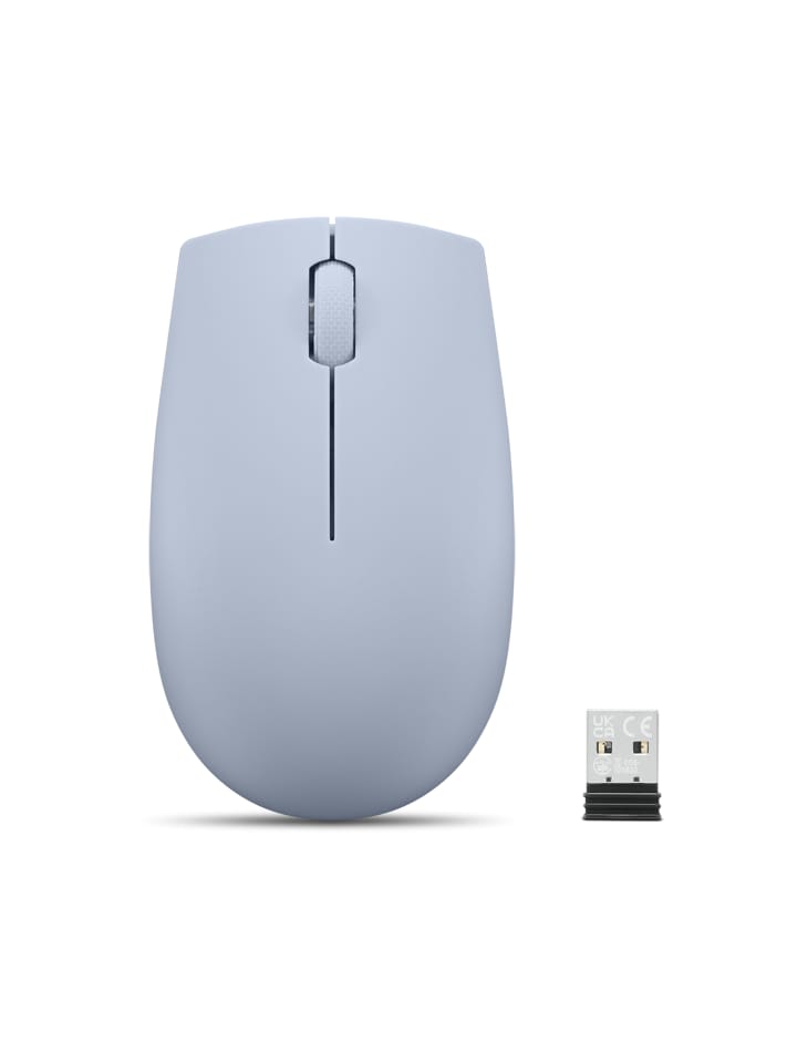 Mouse Wireless Lenovo 300 Compact Frost Blue - 1000 DPI - imagine 2