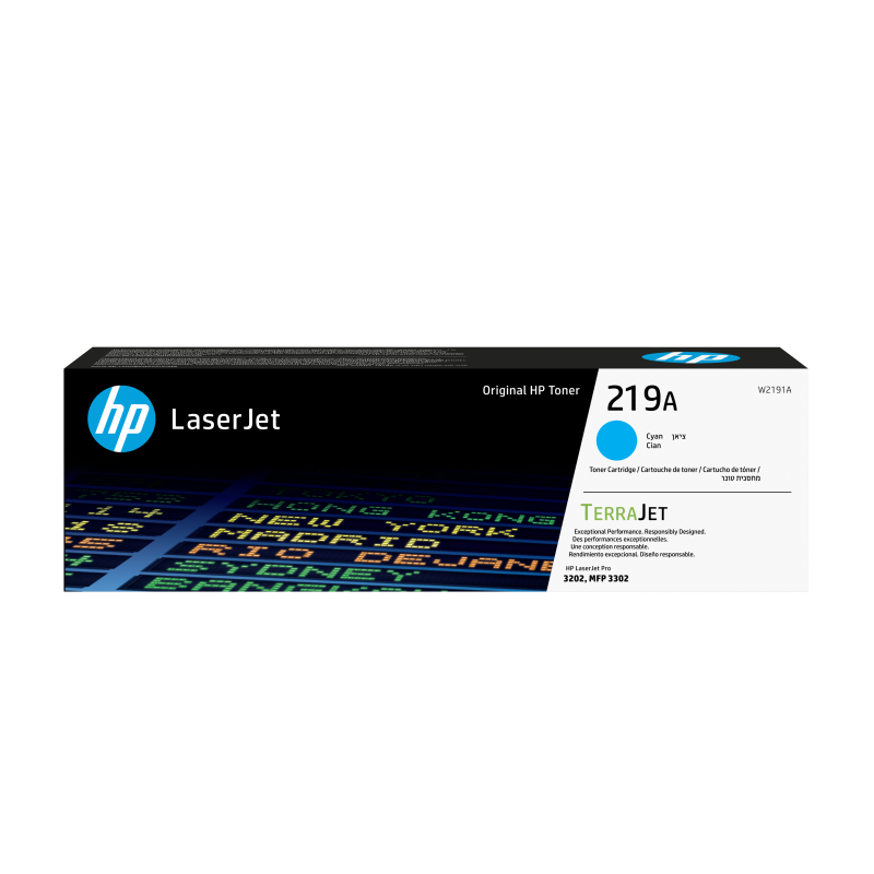 Toner HP 219A Cyan W2191A - 1.200 pagini, Original