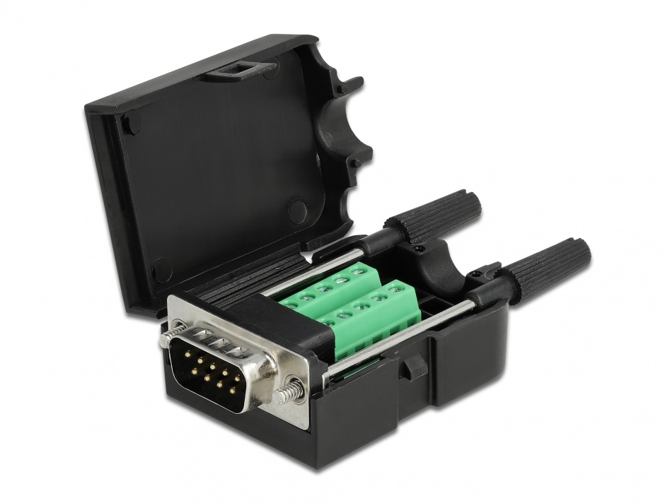 Adaptor Terminal Delock 9 pini D-SUB cu Carcasă