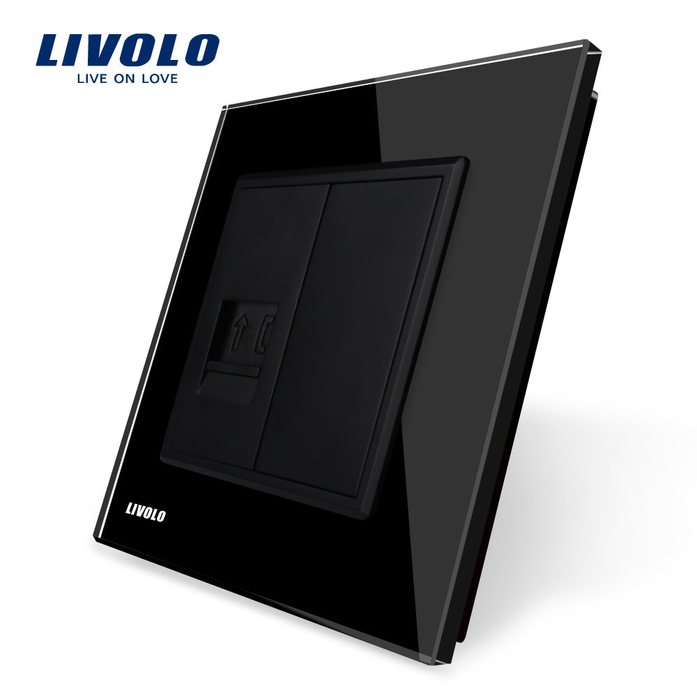 Priză Telefon Livolo cu Râmă Sticlă, Alb - imagine 6